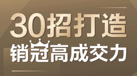 朱冠舟企业管理课程《30招打造销冠高成交