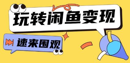 闲鱼电商怎么做，闲鱼项目实战玩法《从0到1系统玩转闲鱼变现》