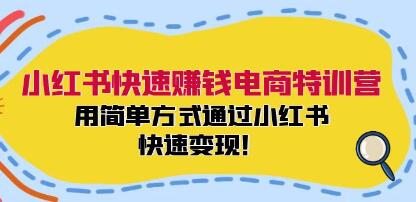 小红书怎么推广引流，《小红书快速赚钱电商特训营》