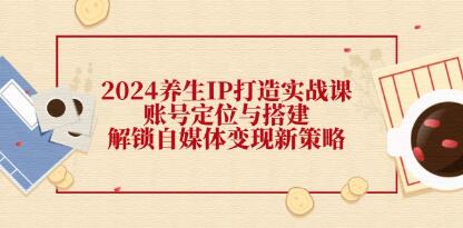 《养生IP打造实战课》账号定位与搭建，解