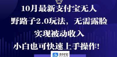 《支付宝无人野路子2.0玩法》无需露脸，