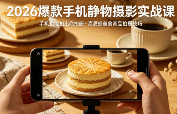 手机静物摄影教程，手机静物摄影实战课拍出商拍感