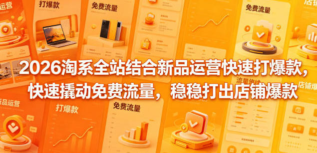 淘系全站结合新品运营快速打爆款，快速撬动免费流量