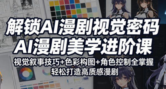 AI漫剧视觉密码，视觉叙事技巧+色彩构图+角色控制全掌握